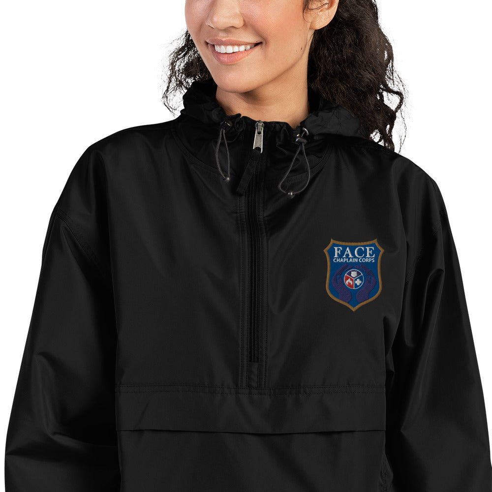 Embroidered Champion Packable Jacket w/ FACE logo