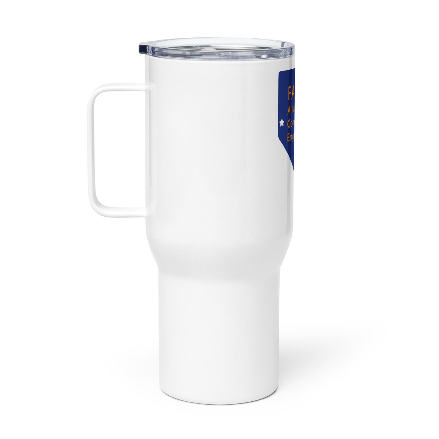 Travel mug w/ handle (FACE Logo)