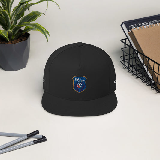 Flat Bill Cap (Logo w/ "Chaplain" on sides)