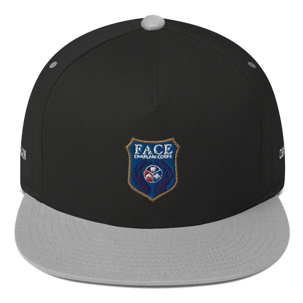 Flat Bill Cap (Logo w/ "Chaplain" on sides)
