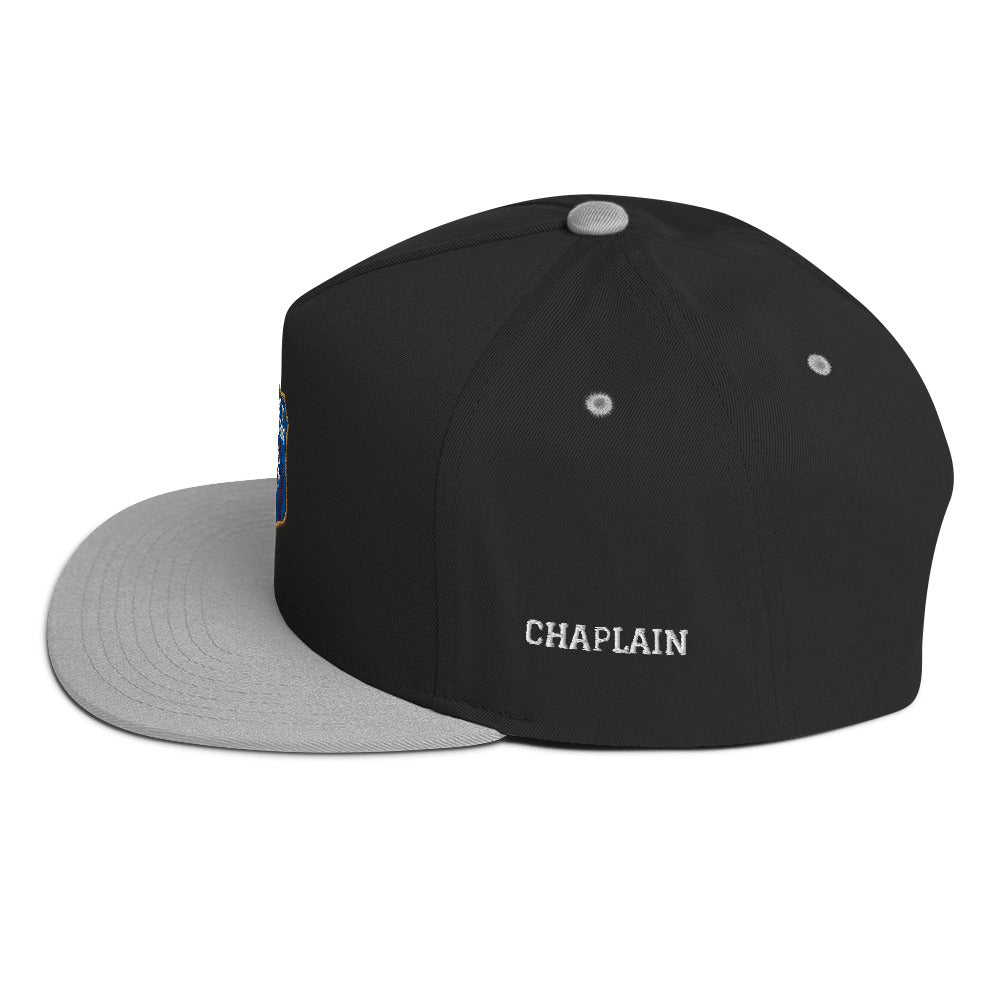 Flat Bill Cap (Logo w/ "Chaplain" on sides)