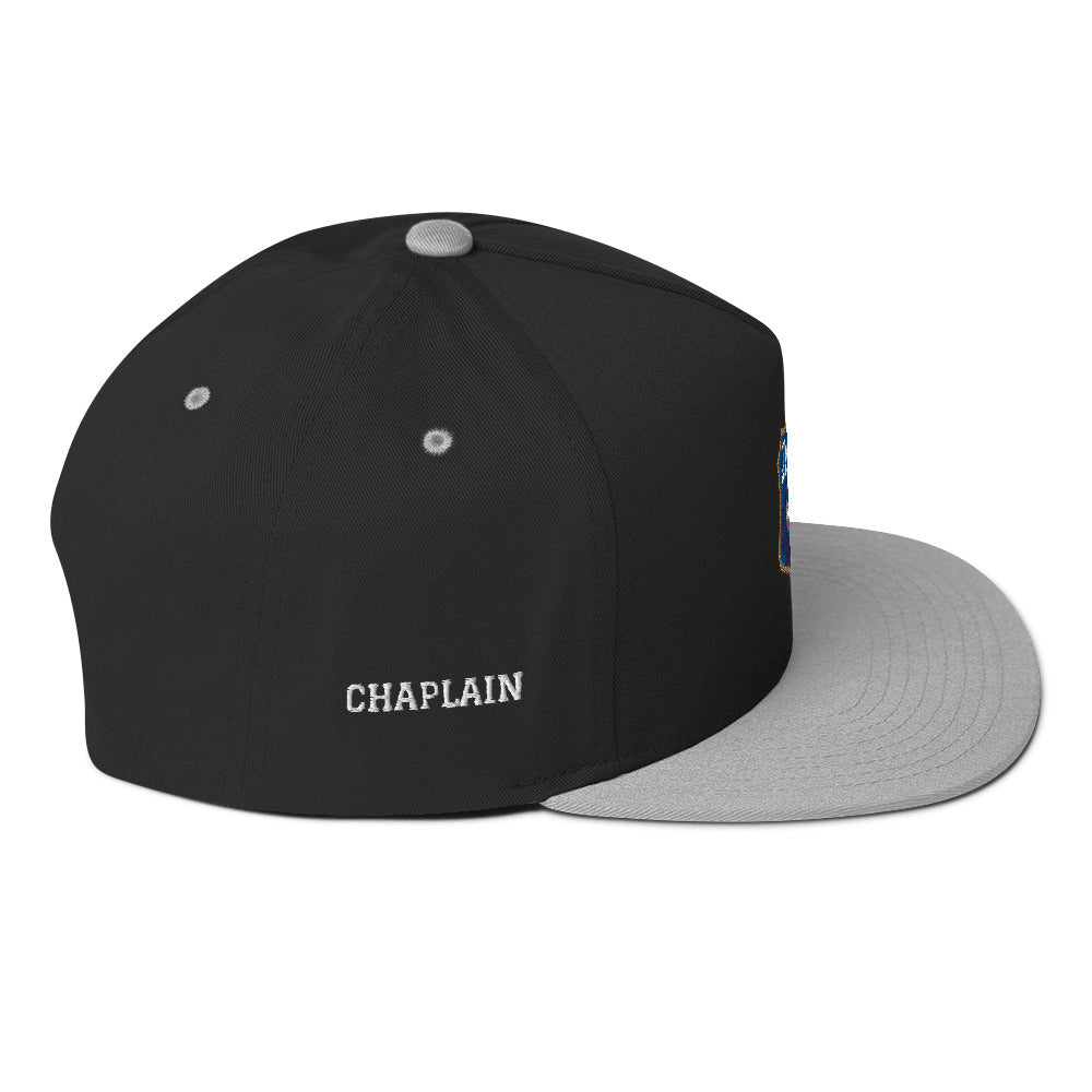 Flat Bill Cap (Logo w/ "Chaplain" on sides)